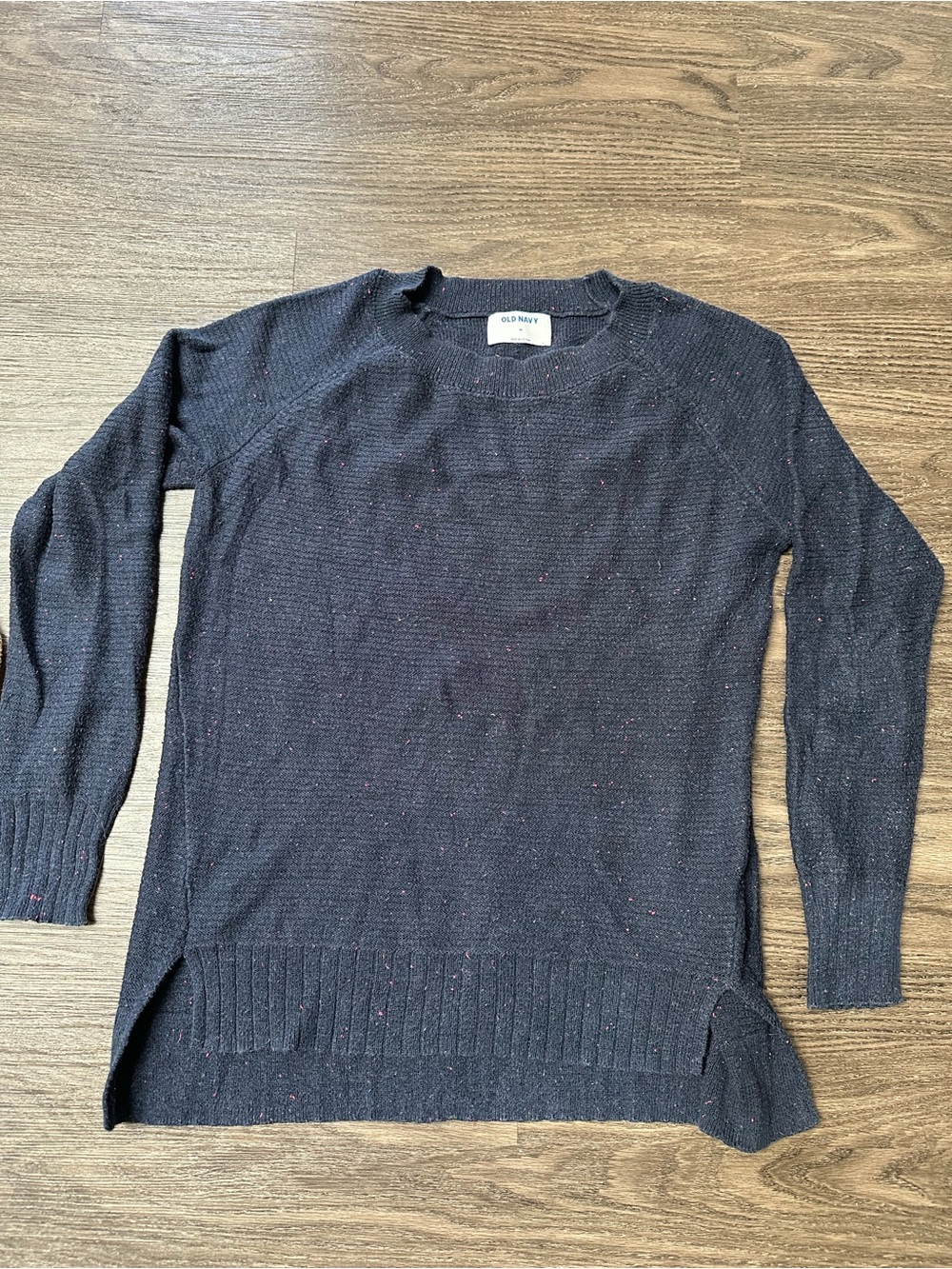 Old Navy Women’s Navy Solid Knit Crew Neck Pullover Sweater Raglan Sleeve M